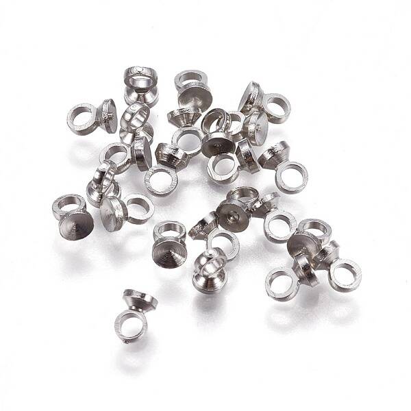 Brass Bead Cap Pendant Bails