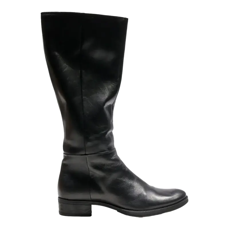GEOX High Boots Black Leather Womens UK 5