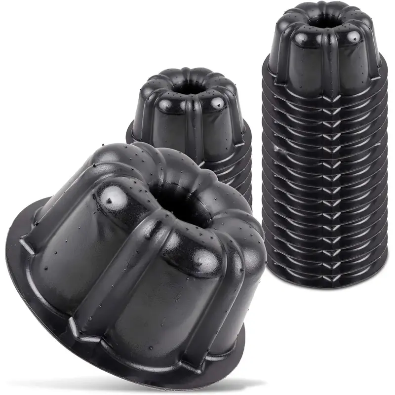 Bakeable Plastic Mini Cake Pan - Baking Pan With Non-Stick Silicone - Reusable Mold For Baking and Much More - 25 QTY Pack