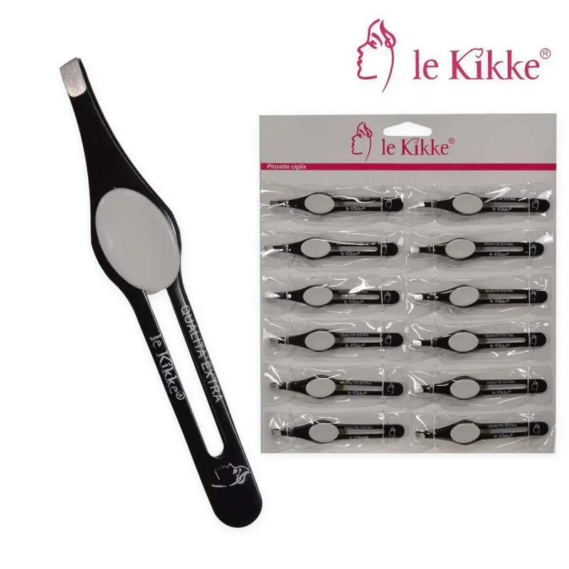 Le kikke white/black eyelash tweezers