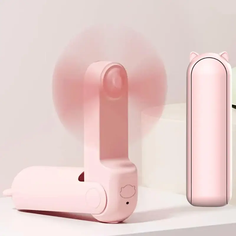 Portable Handheld Mini Fan with Power Bank, 1 Count USB Rechargeable Foldable Pocket Fan with Adjustable Fan Speeds, Suitable...