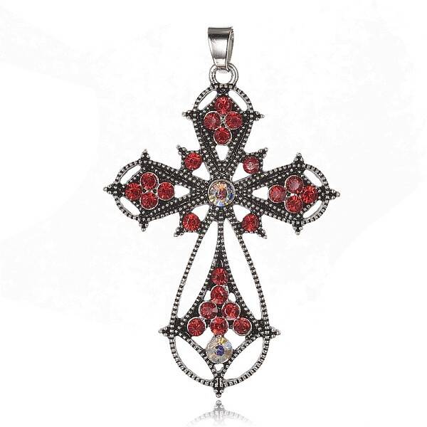 Alloy Latin Cross Clenched Large Gothic Big Pendants