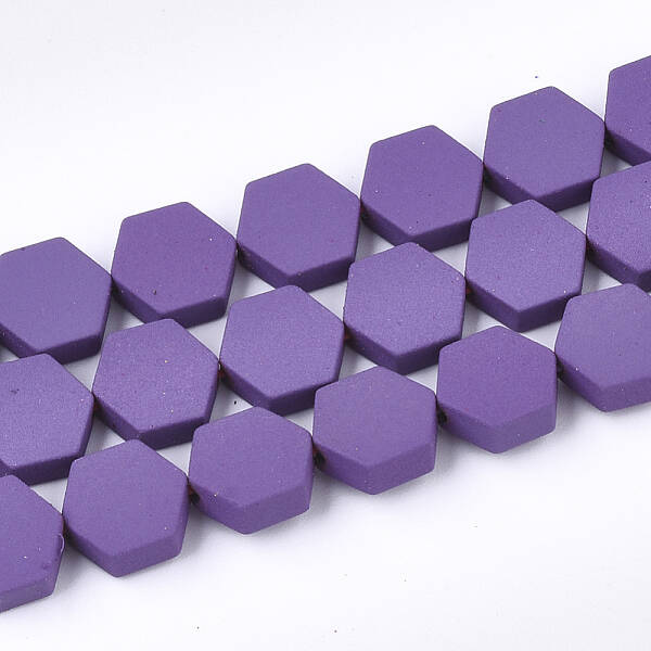 Spray Painted Non-magnetic Synthetic Hematite Beads Strands