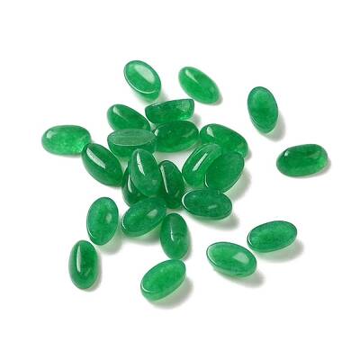 Natural White Jade Dyed Cabochons