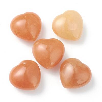 Natural Red Aventurine Heart Love Stone