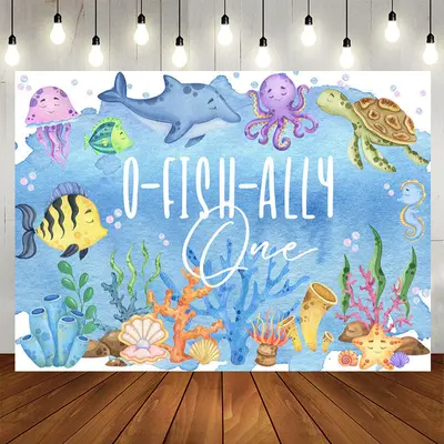 Aperturee O Fish Ally One Under The Sea Birthday Backdrop