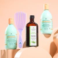 Nature Spell Growth Complex Shampoo & Conditioner with Rosemary Oil & Flexiflow Detangling Hair Brush