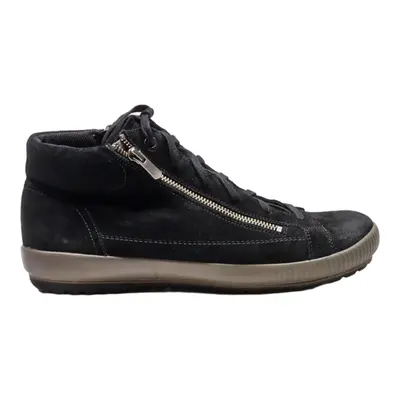 LEGERO High Top Trainers Black Suede Womens UK 7.5