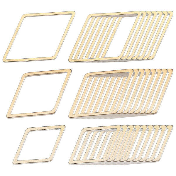 42Pcs 3 Styles 201 Stainless Steel Linking Rings