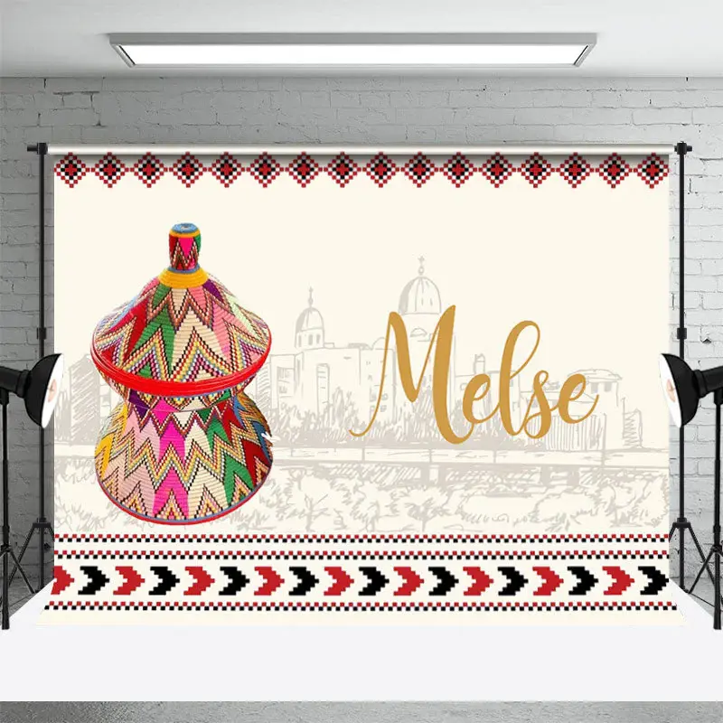 Ethioian Culture Melse Blanket Wedding Backdrop - Aperturee