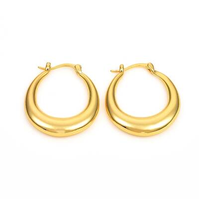 Brass Hoop Earrings