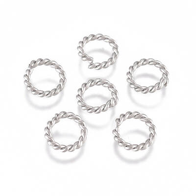 Tarnish Resistant 304 Stainless Steel Twisted Jump Rings
