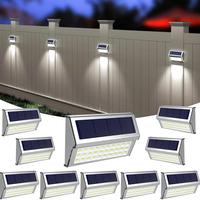 【Highest Quality】MOBECK Solar Outdoor Lights, 30 LED Fence Lights Waterproof Solar Powered Deck Post Lamps Stainless Stee...