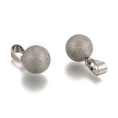 Non-Tarnish Round 303 Stainless Steel Pendants with 201 Stainles Steel Clasp
