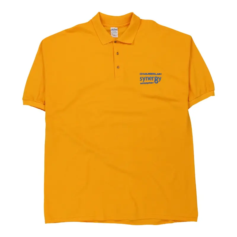 Chamberlain Synergy Motorsport  Gildan Polo Shirt - 2XL Yellow Cotton