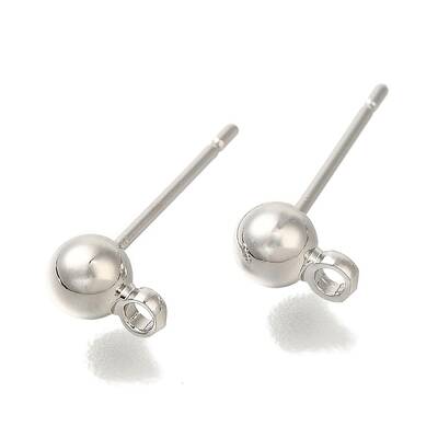 Rack Plating Brass Stud Earring Finding
