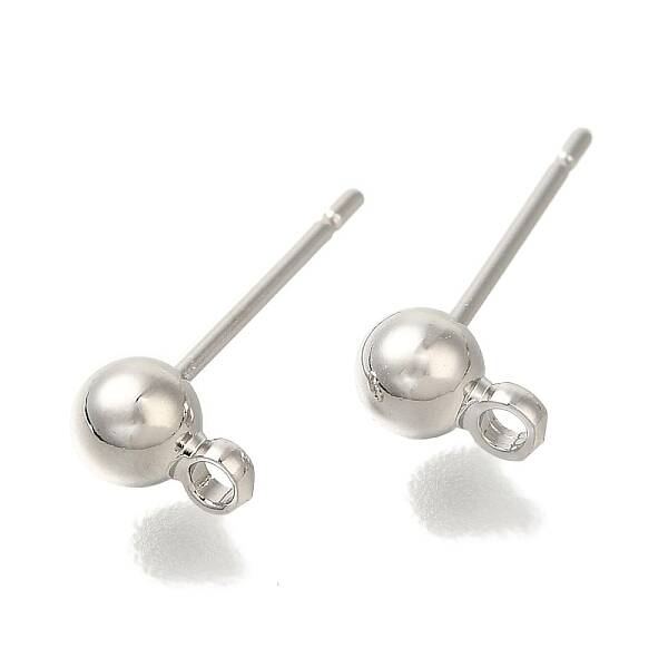 Rack Plating Brass Stud Earring Finding
