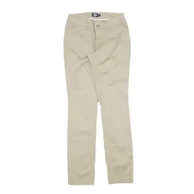 DICKIES Workwear Trousers Beige Relaxed Skinny Womens W28 L32