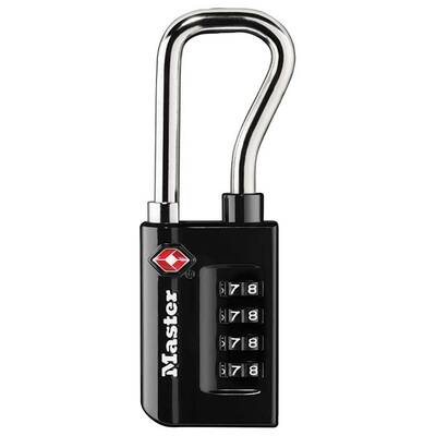 Master Lock Tsa-Accepted Luggage Lock With Extended Reach Cable, 3 Dial Combination, Body Width: 1-5/16 (35Mm), Shackle Leng...