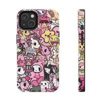 Pinky Colorful Tokidoki Phone Case, Vintage Aesthetic Graphic Tough Phone Case, iPhone 15 14 13 12 11 Pro Max 8 Plus X