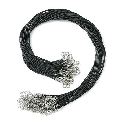 30Pcs Waxed Cotton Cord Necklace Making