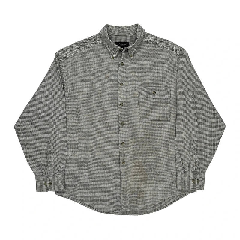 Yves Saint Laurent Shirt - Large Grey Cotton Blend