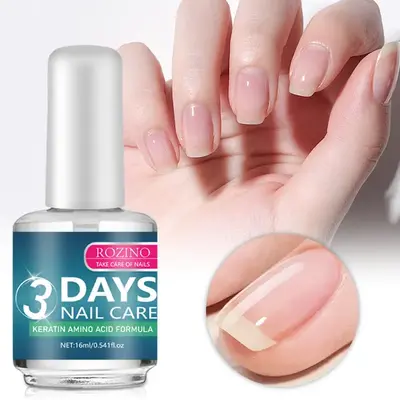 ROZINO 3 Days Nail Care - Keratin Amino Acid Formula for Superior Nail Nourishment Manicure Treatment with High Brightness & ...