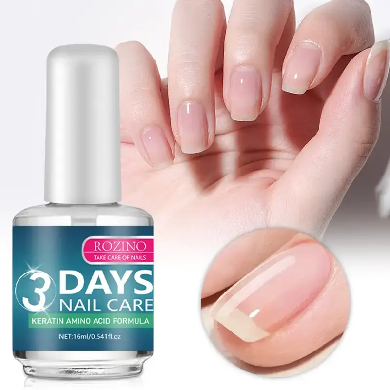 ROZINO 3 Days Nail Care - Keratin Amino Acid Formula for Superior Nail Nourishment Manicure Treatment with High Brightness & ...
