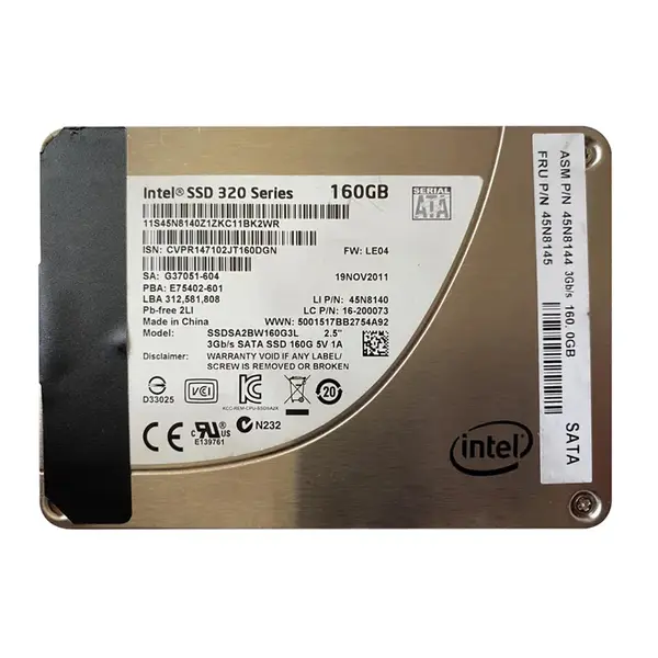 45N8145 Lenovo 160GB Multi-Level Cell SATA 3Gb/s 2.5-Inch Solid State Drive