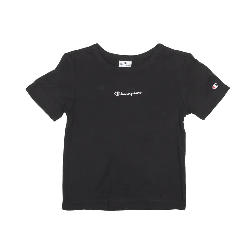 CHAMPION T-Shirt Black Short Sleeve Girls XS