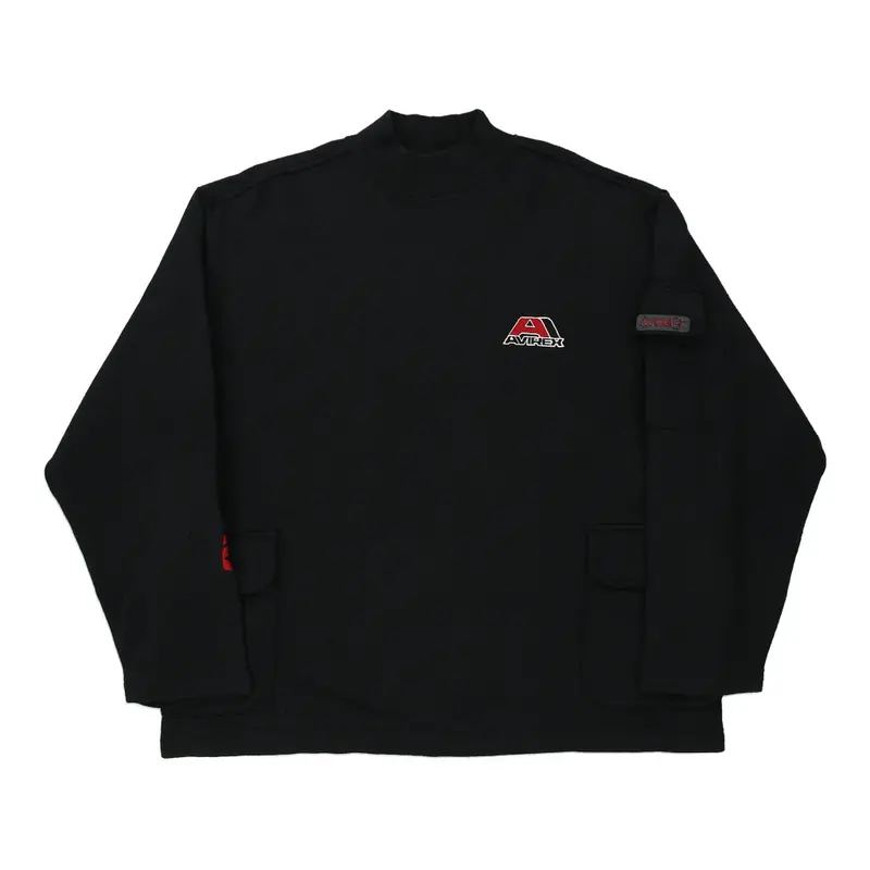 Avirex Sweatshirt - XL Black Cotton Blend