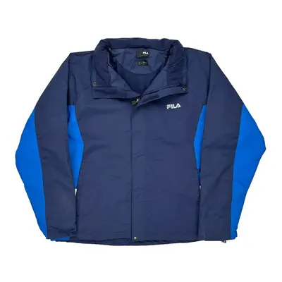 Fila Jacket - Large Blue Nylon