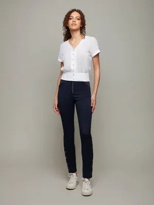LUTEA | Buttoned-down Raglan Blouse | Color: WHITE | Size: XXS