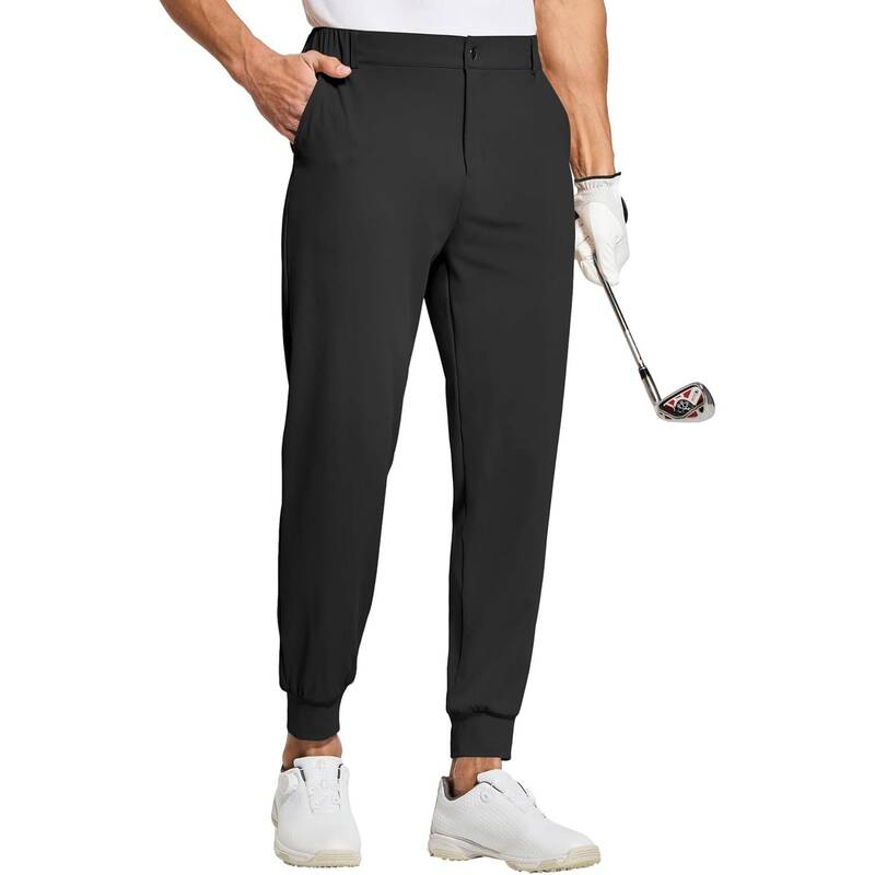 Willit Men's Golf Joggers Pants Stretch Slim Fit Work Dress Pants Quick Dry Athletic Pants with Pockets Ankle banded pan