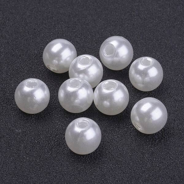 Acrylic Pearl Round Beads For DIY Jewelry and Bracelets