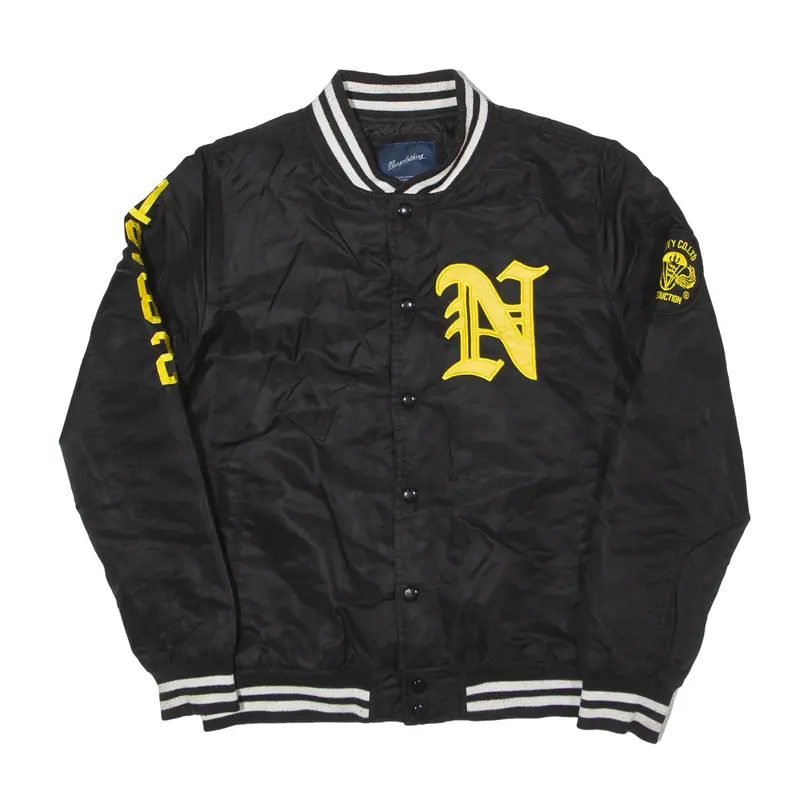 NAVY CLOTHING Bomber USA Jacket Black Mens M