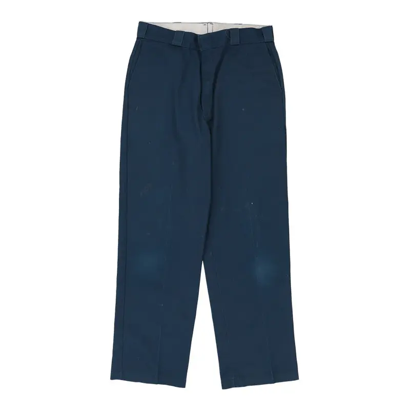 Lightly Worn Dickies Trousers - 35W 32L Navy Cotton Blend