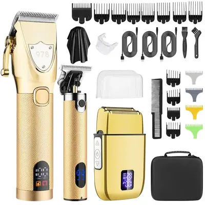 Professional Hair Trimmer Set, 29pcs Hair Grooming Kit, Hair Trimmer Set for Men, Barber Styling Tool Set, Barbershop Suppli...