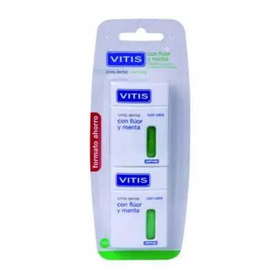 Vitis Dental Tape with Fluoride and Mint 2x50m