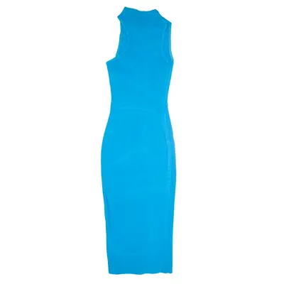 HOUSE OF CB LONDON Bandeau Bodycon Dress Blue Sleeveless Long Womens UK 8
