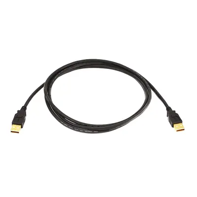 5443 Monoprice USB 2.0 USB-A to USB-A Cable 28/24AWG Gold Plated Black 6ft