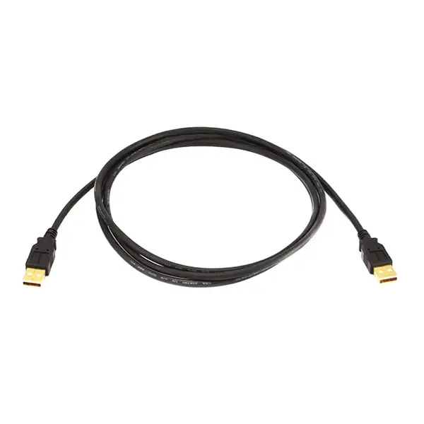5443 Monoprice USB 2.0 USB-A to USB-A Cable 28/24AWG Gold Plated Black 6ft