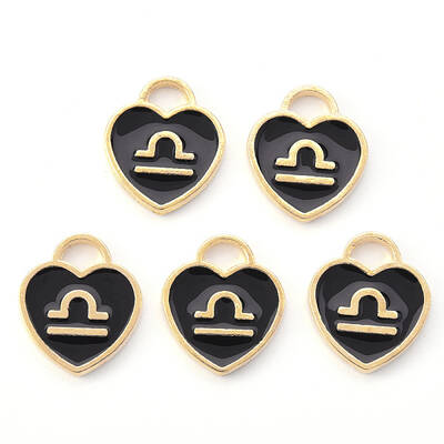 Light Gold Plated Alloy Enamel Pendants