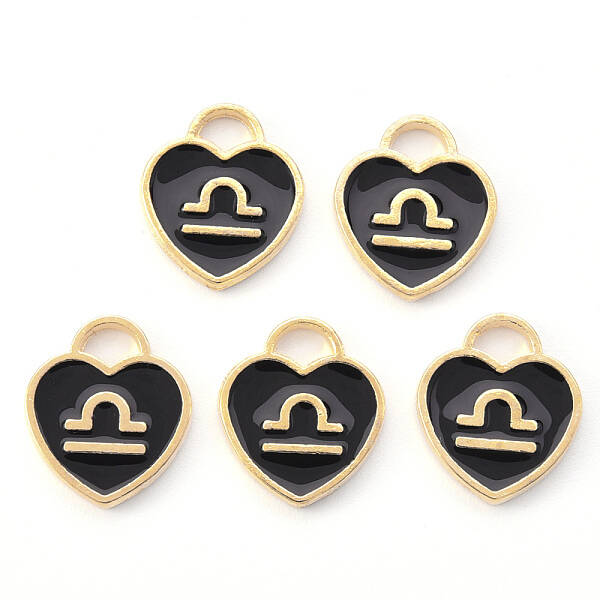 Light Gold Plated Alloy Enamel Pendants