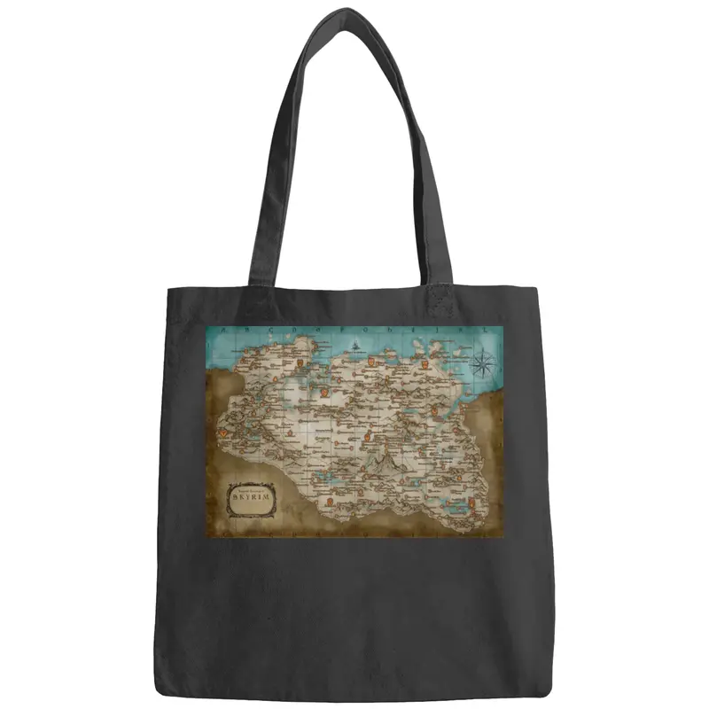 Skyrim Rustic Map Gaming Bags