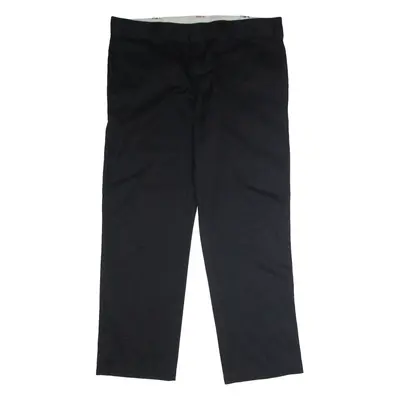 DICKIES Workwear Mens Twill Trousers Black Slim Straight W36 L30