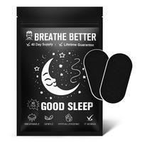 Mouth Tape Pack of 40 for One Month, Hypoallergenic Adhesive, Mild  Tape, Sports Accessories, Black super breathable promotes...