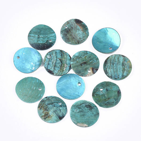 Spray Paint Natural Akoya Shell Pendants