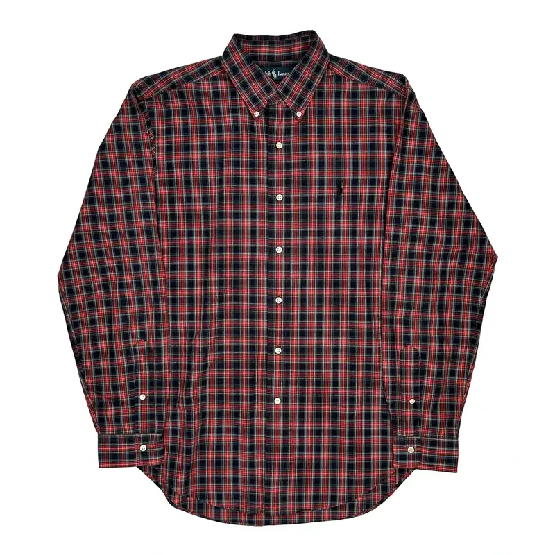 Ralph Lauren Checked Shirt - Medium Black Cotton