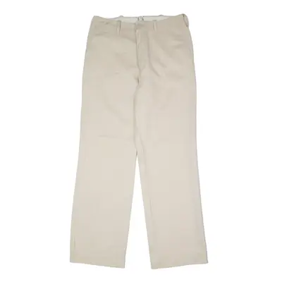 RALPH LAUREN POLO JEANS COMPANY Chino Mens Twill Trousers Cream Straight W34 L32